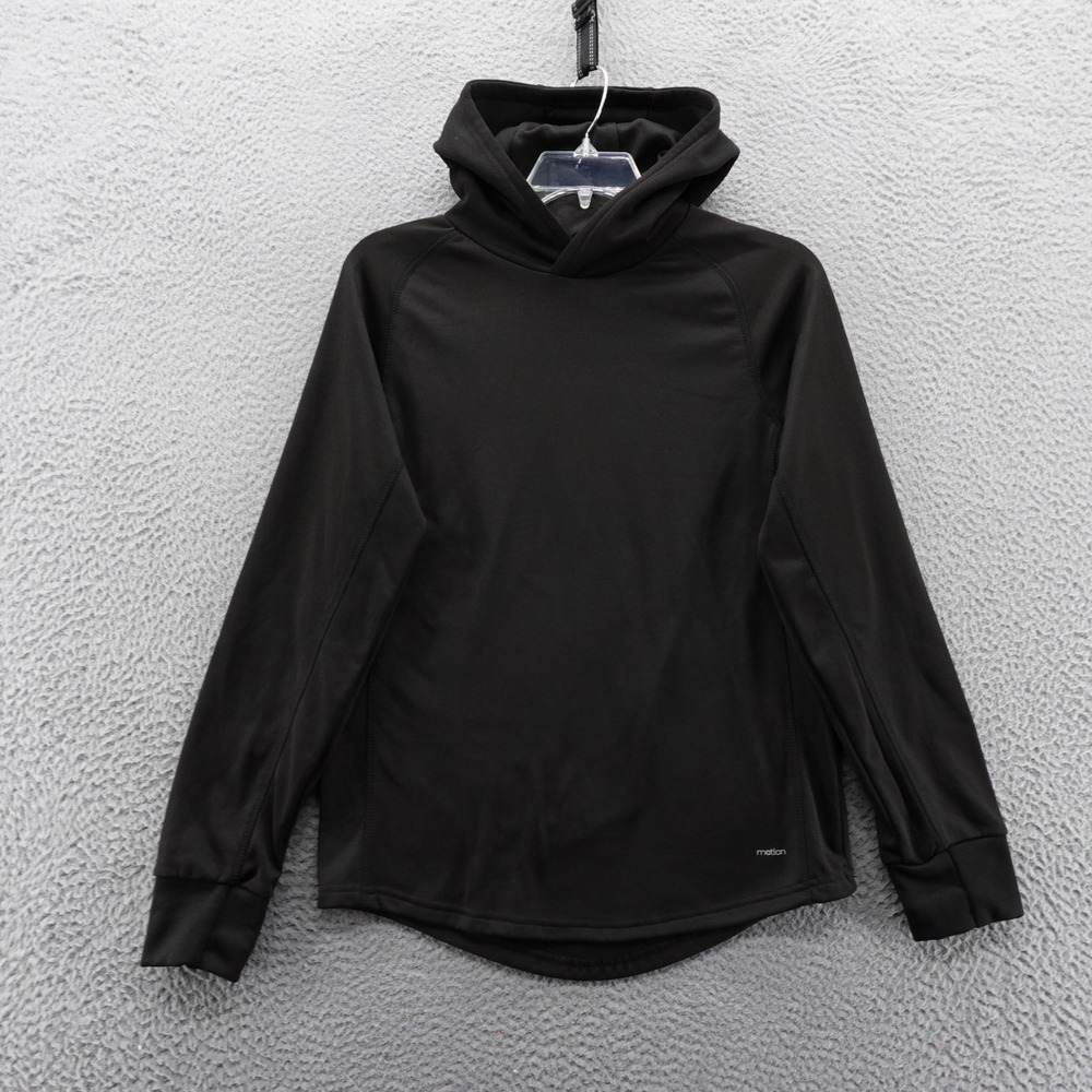 Motion Mens Small Hoodie Pullover Sweatshirt Black Onyx Athletic NEW
